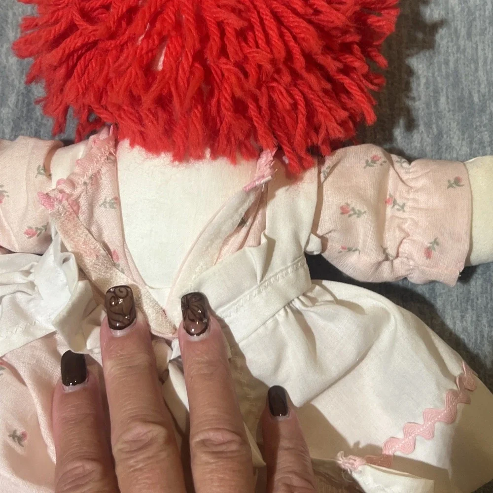 Raggedy Ann and Andy Dolls With Hardcover Book Vintage Stuffed 14.5